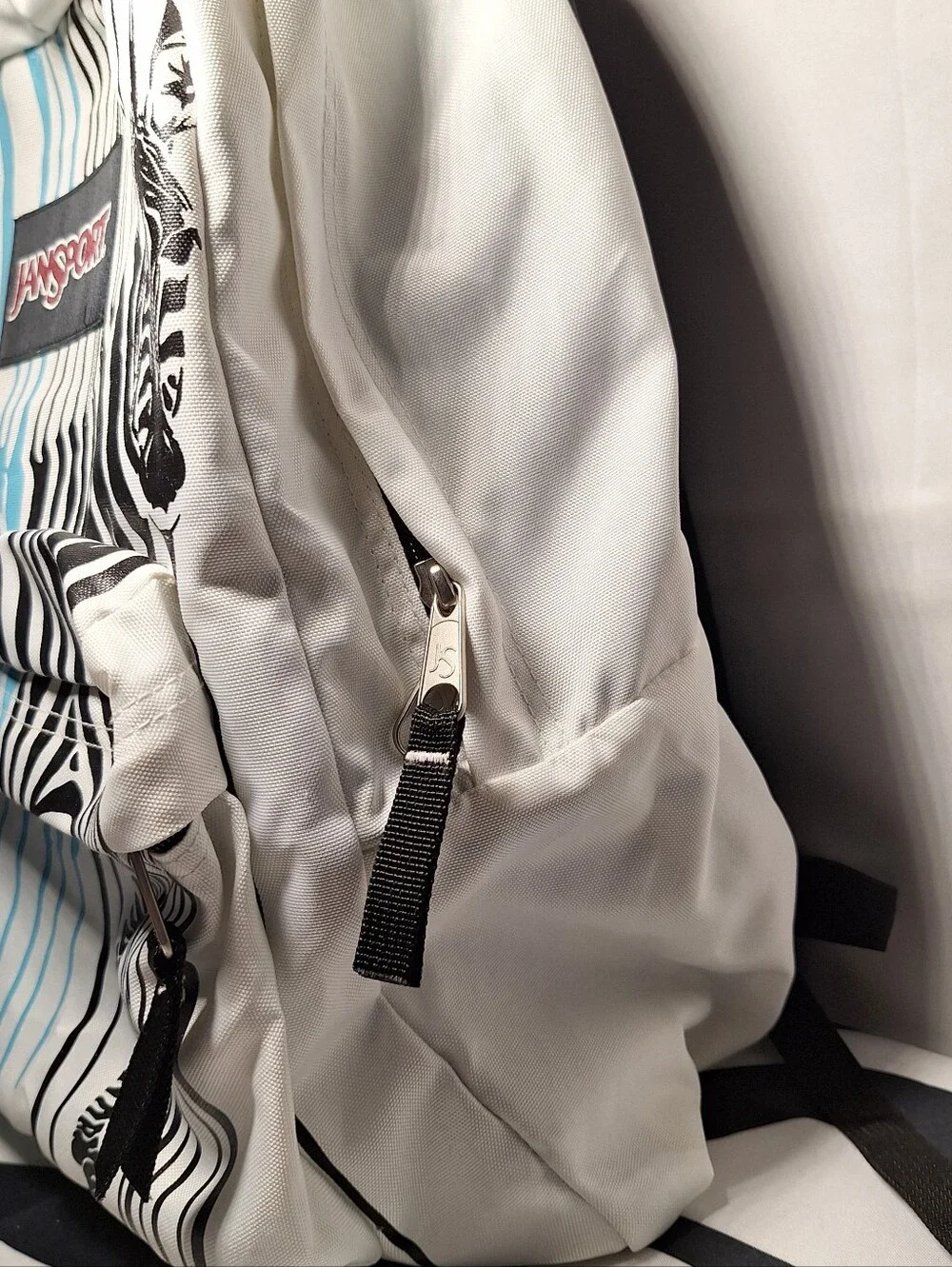 Jansport Backpack, Zebra, Black Blue White